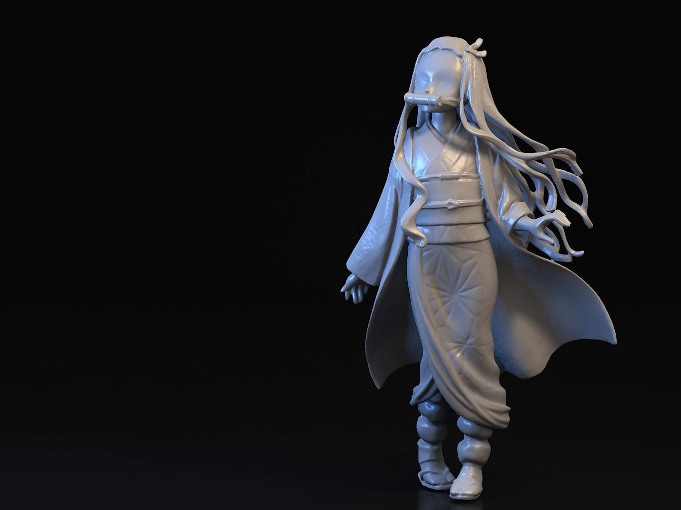 NEZUKO 3D person phantom of abyss 3D model_2