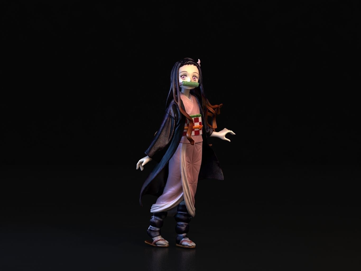 NEZUKO 3D person phantom of abyss 3D model_12