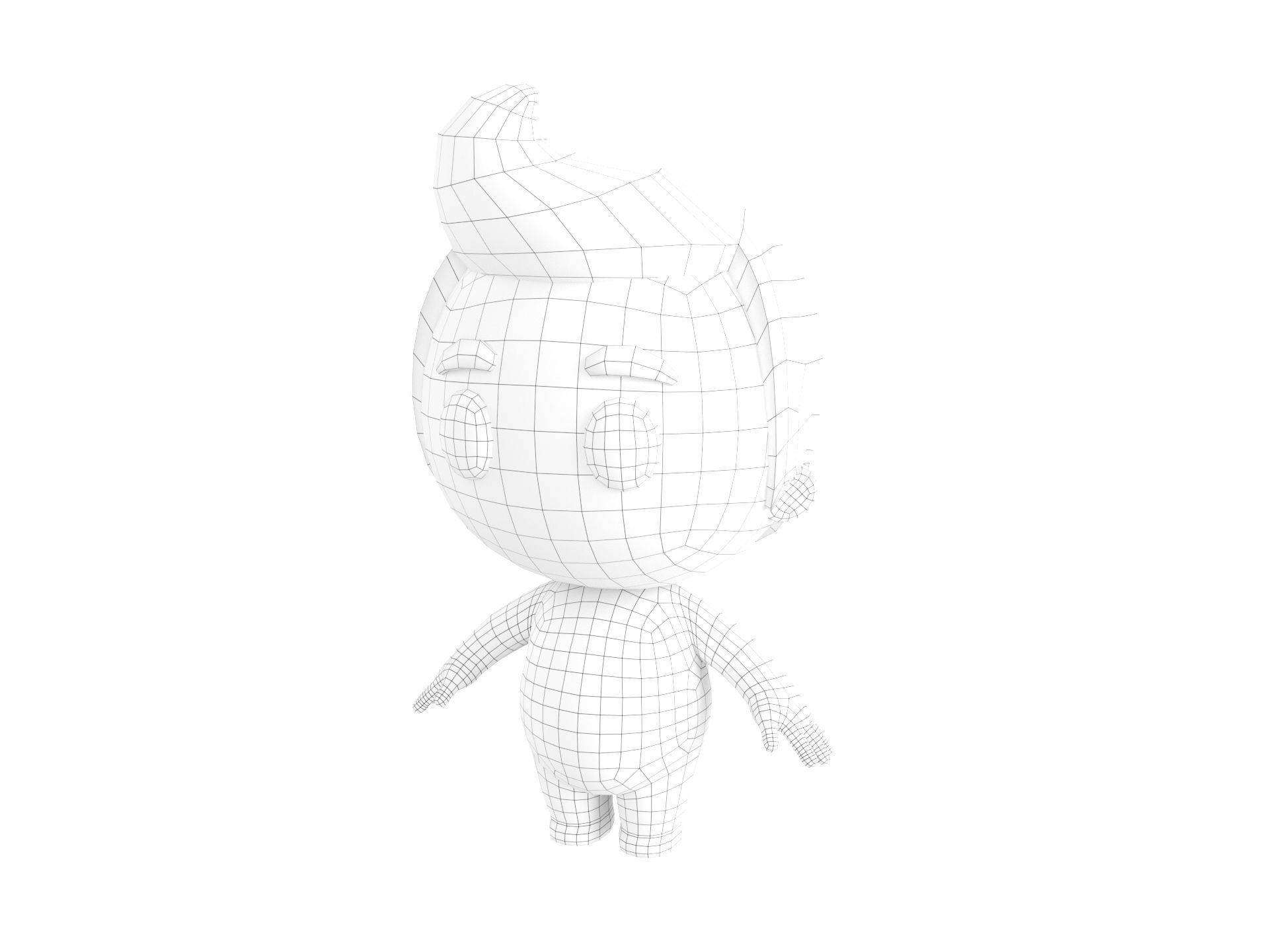 Character075 Little Man 3D model_11