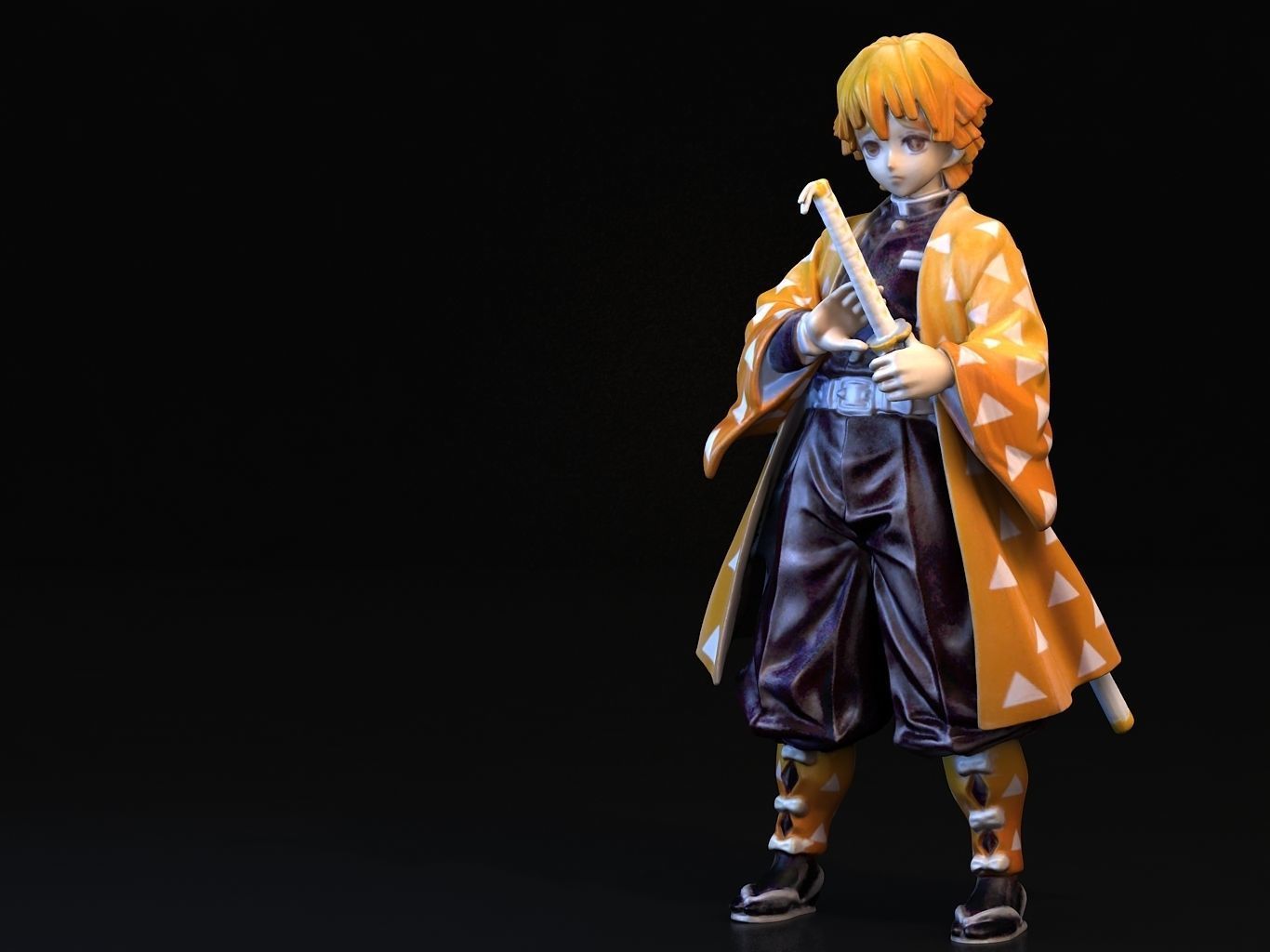 ZENITSU 3D anime figure 3D model_1