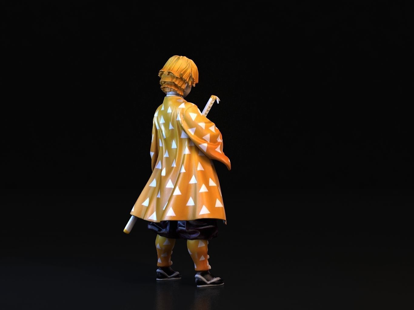 ZENITSU 3D anime figure 3D model_6
