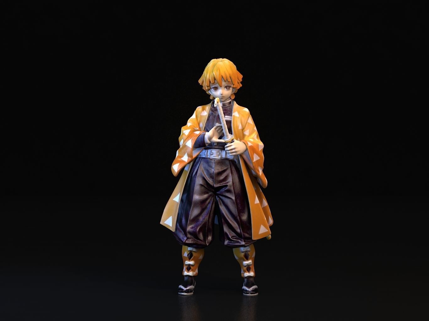 ZENITSU 3D anime figure 3D model_11