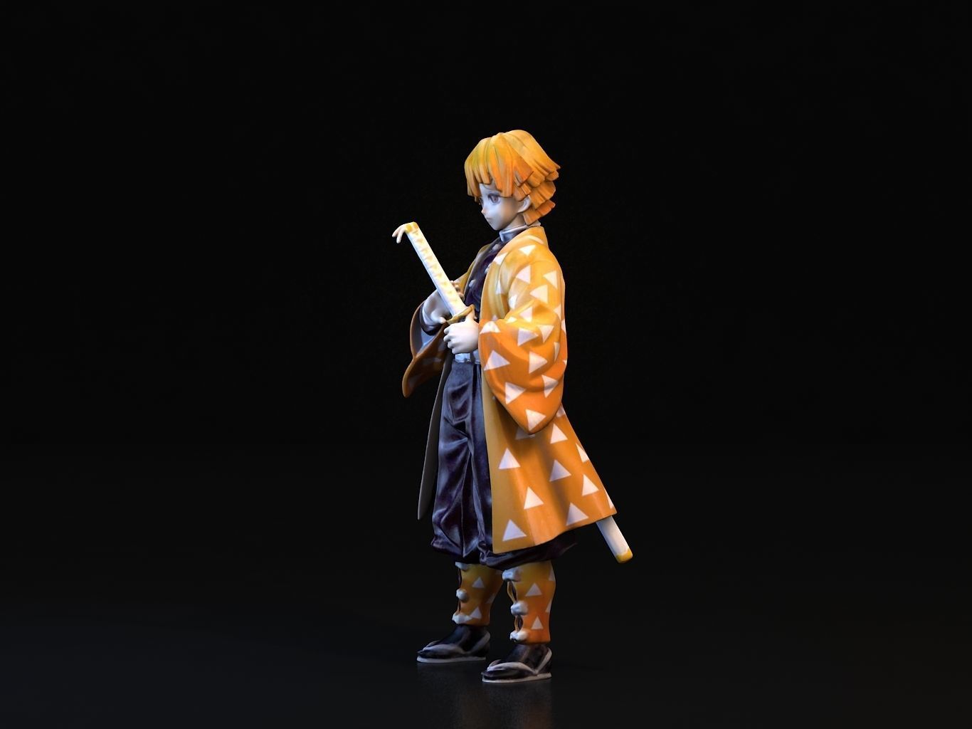 ZENITSU 3D anime figure 3D model_10