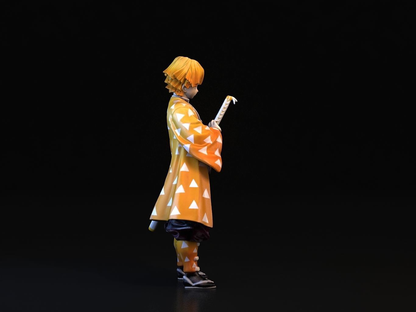ZENITSU 3D anime figure 3D model_5