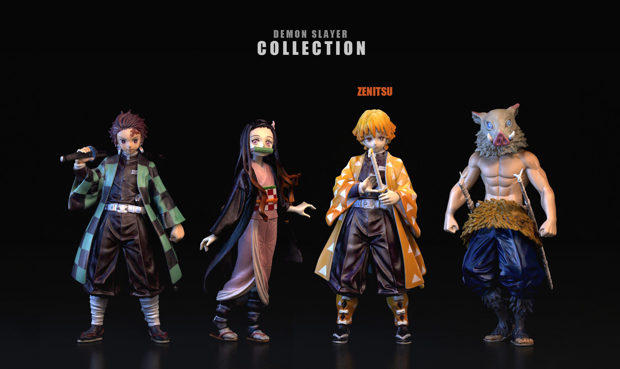 ZENITSU 3D anime figure 3D model_30