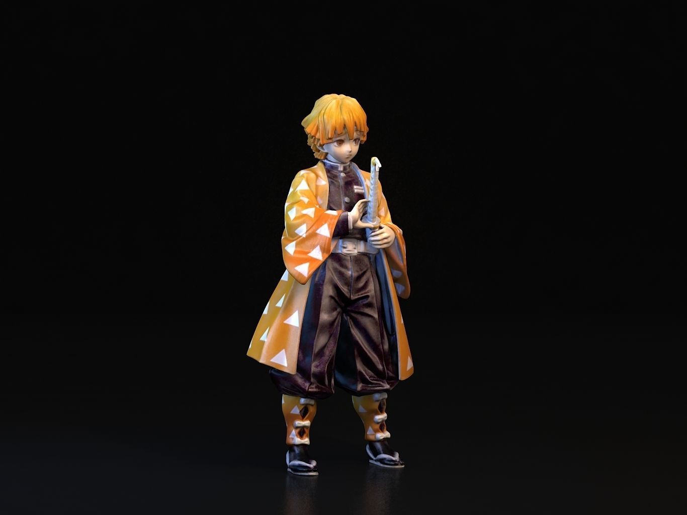 ZENITSU 3D anime figure 3D model_4