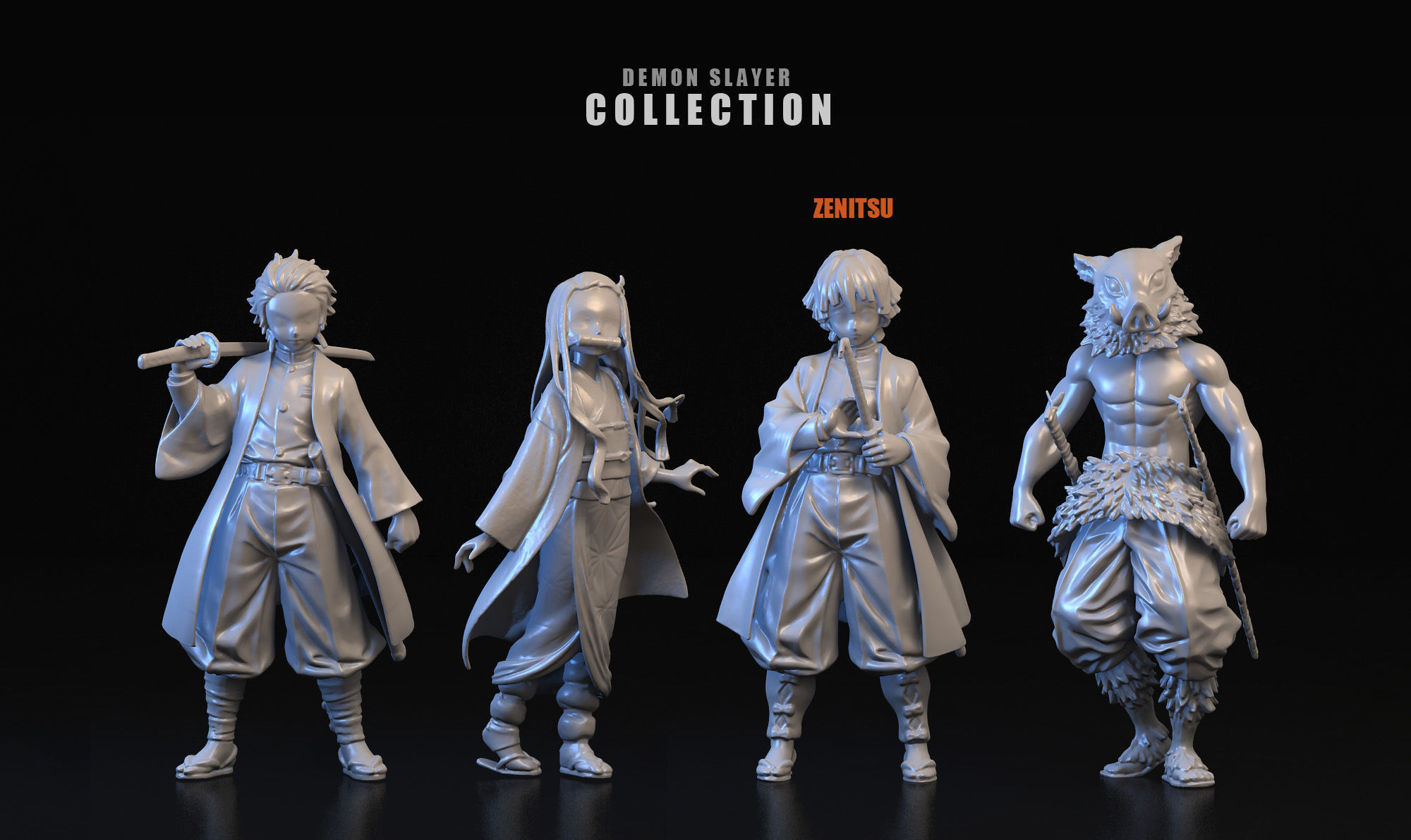 ZENITSU 3D anime figure 3D model_31