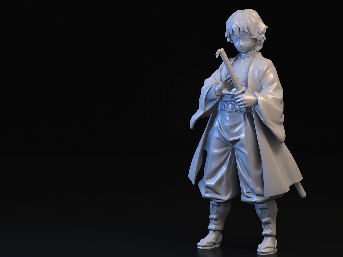 ZENITSU 3D anime figure 3D model_2