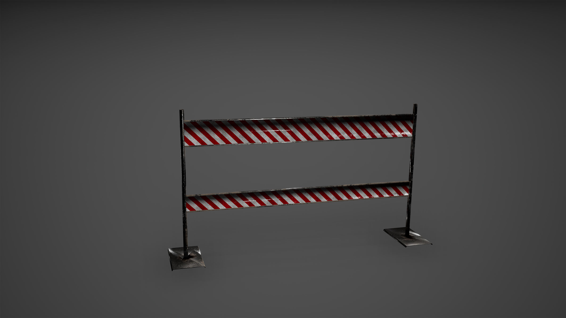 Barriers Game Ready plastic box Low-poly 3D model_6