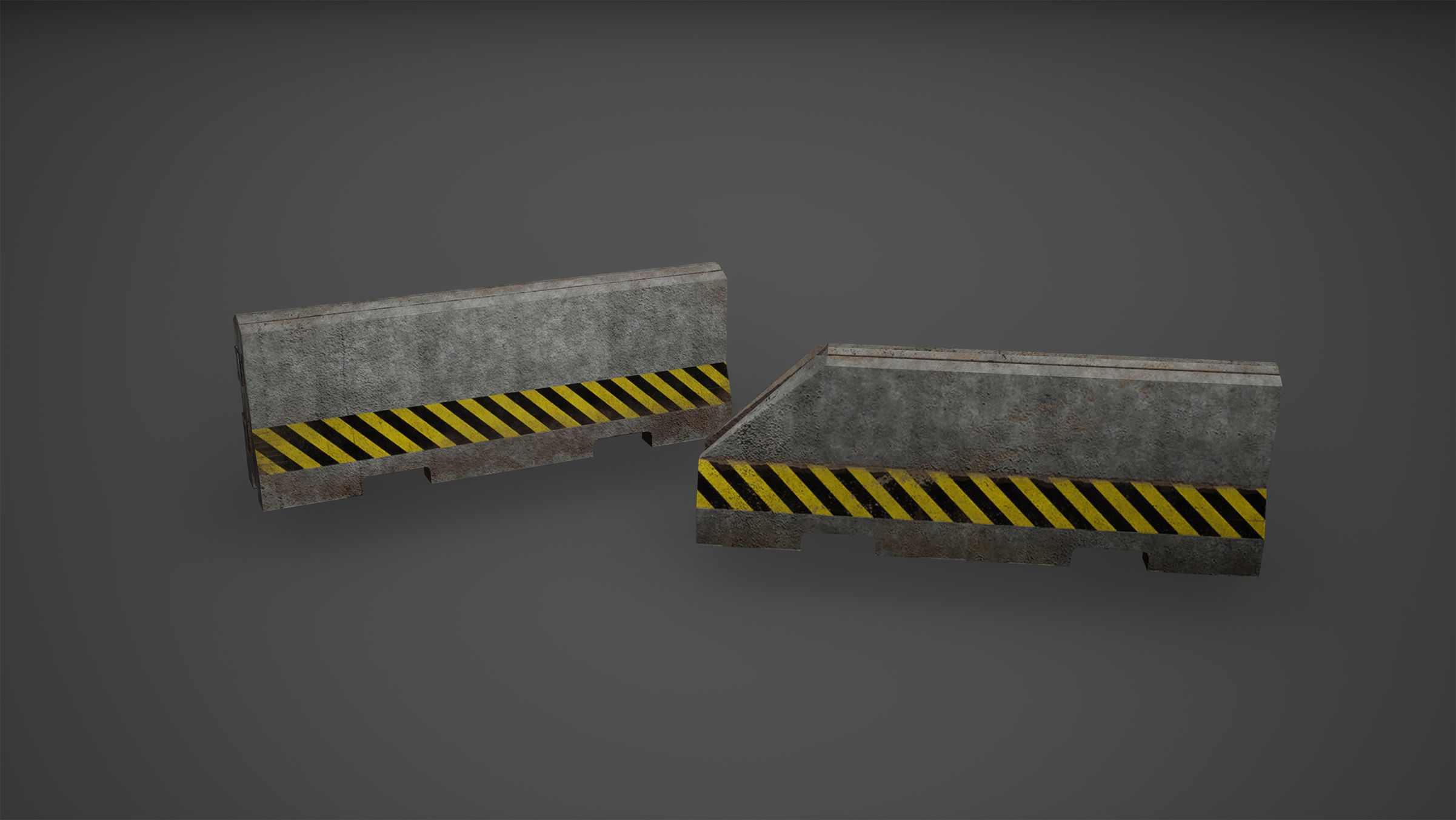 Barriers Game Ready plastic box Low-poly 3D model_7