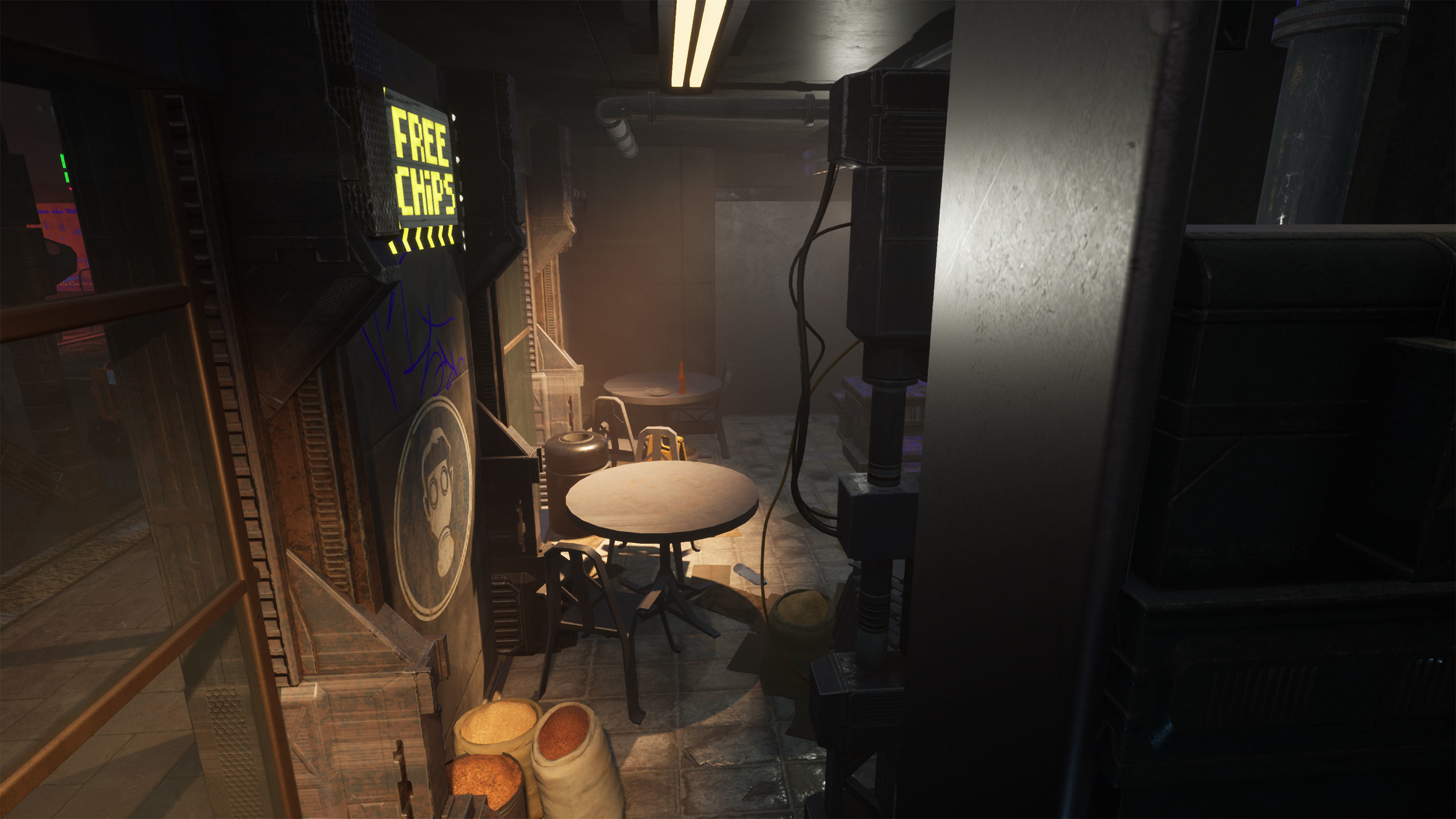 Cyberpunk Sushi Pizza Restaurant Interior Pack BillBoards  Low-poly 3D model_9
