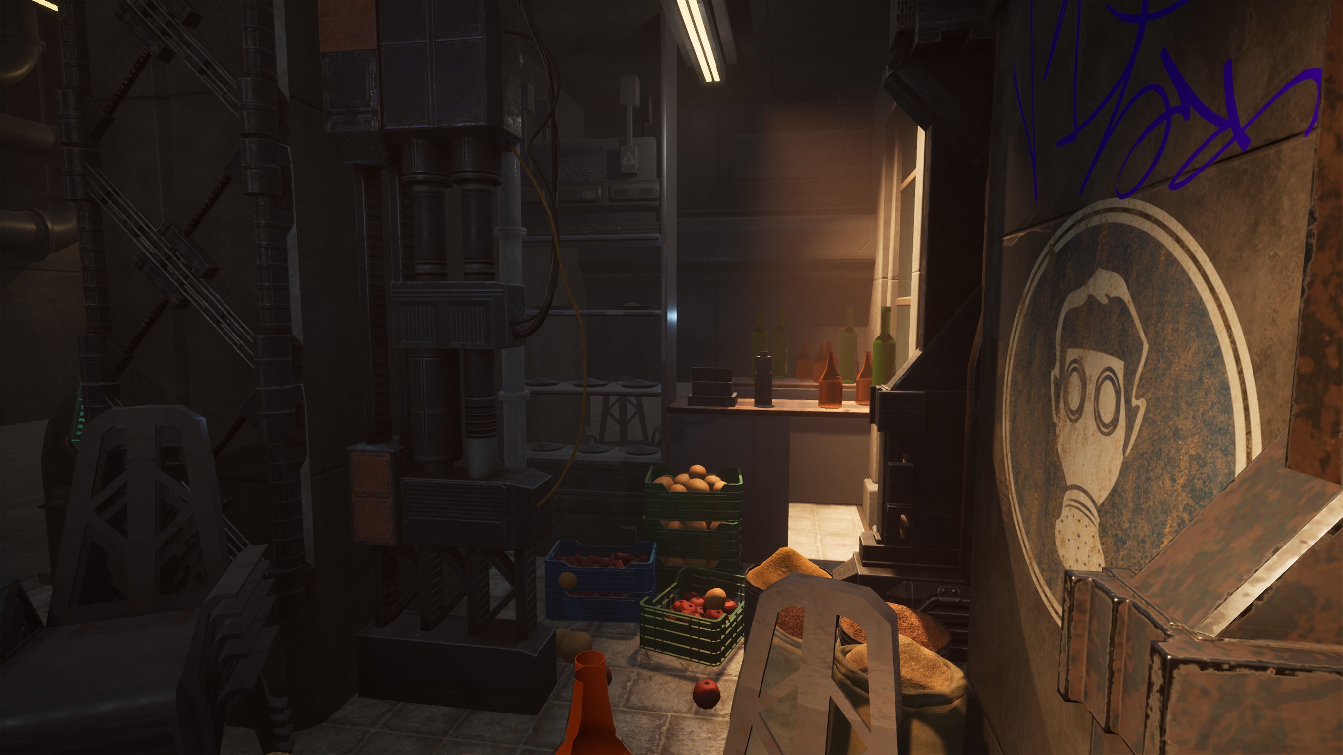 Cyberpunk Sushi Pizza Restaurant Interior Pack BillBoards  Low-poly 3D model_7