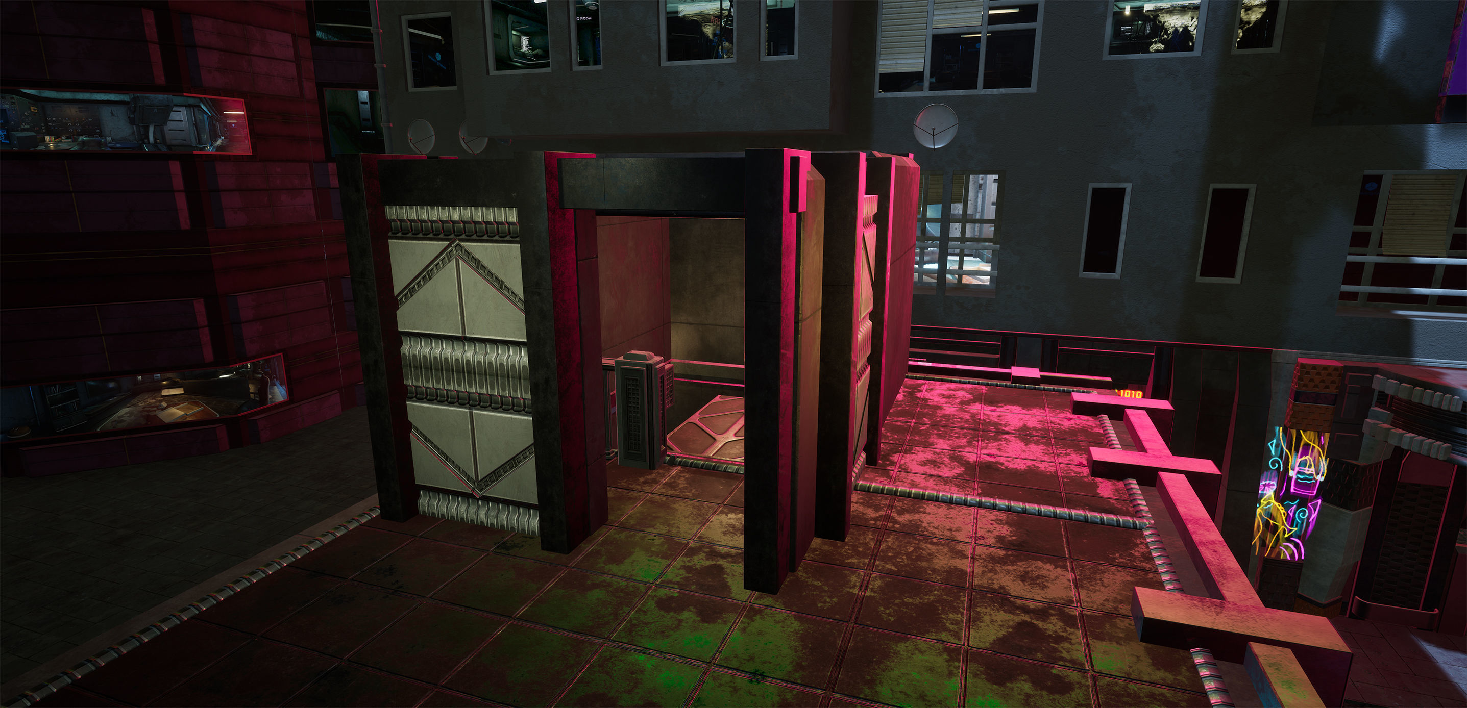 Cyberpunk Sushi Pizza Restaurant Interior Pack BillBoards  Low-poly 3D model_18