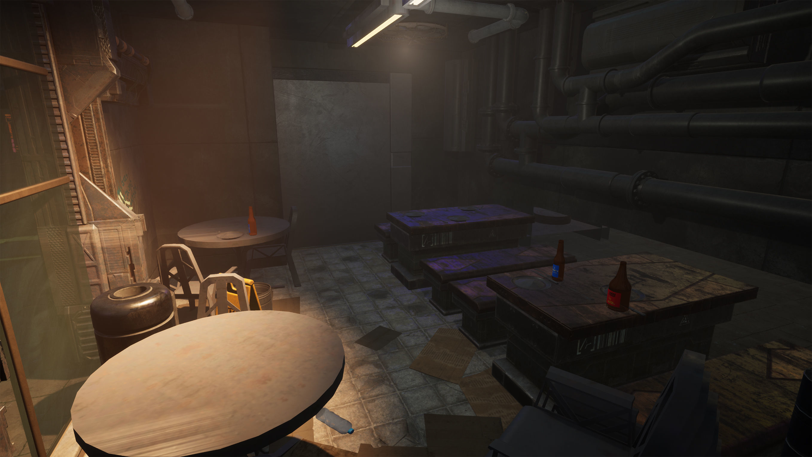 Cyberpunk Sushi Pizza Restaurant Interior Pack BillBoards  Low-poly 3D model_10
