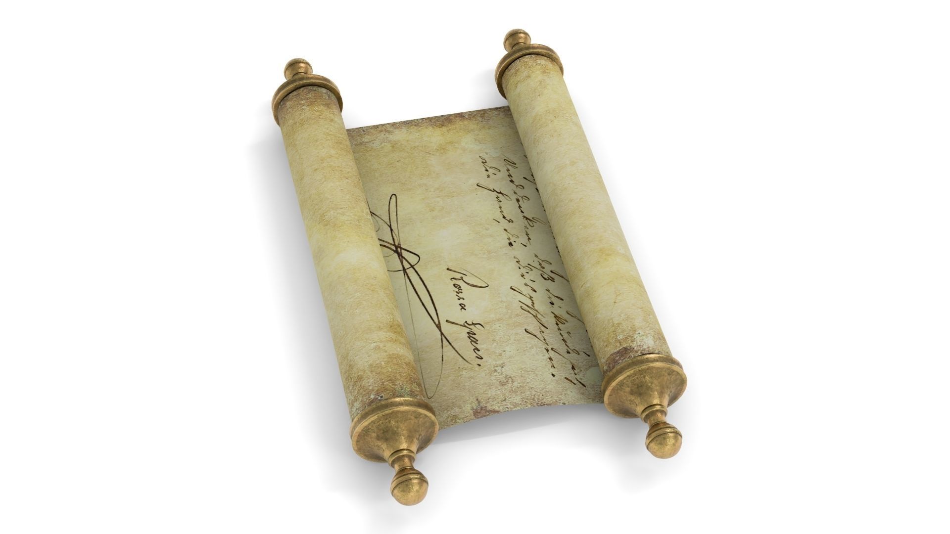 Ancient Scroll 2 3D model_5