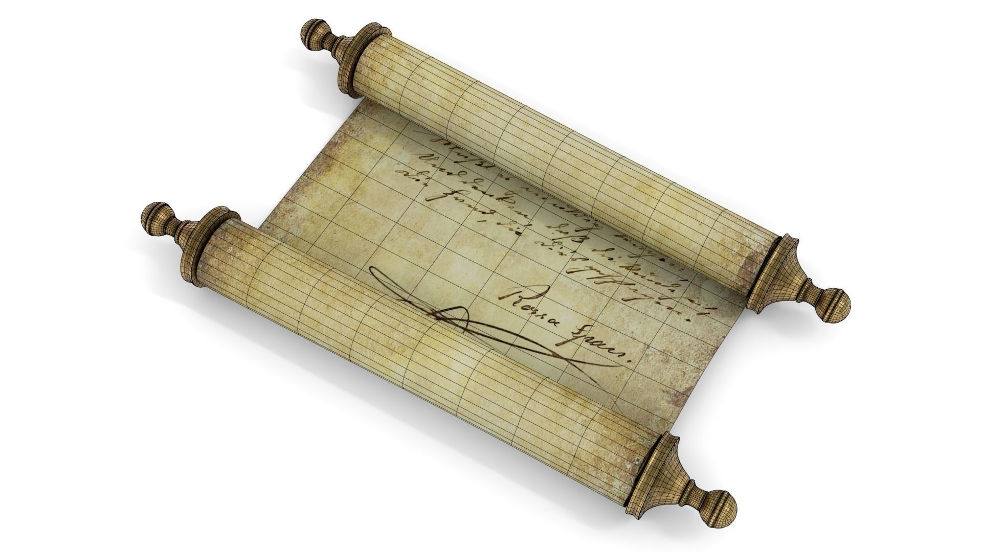 Ancient Scroll 2 3D model_12