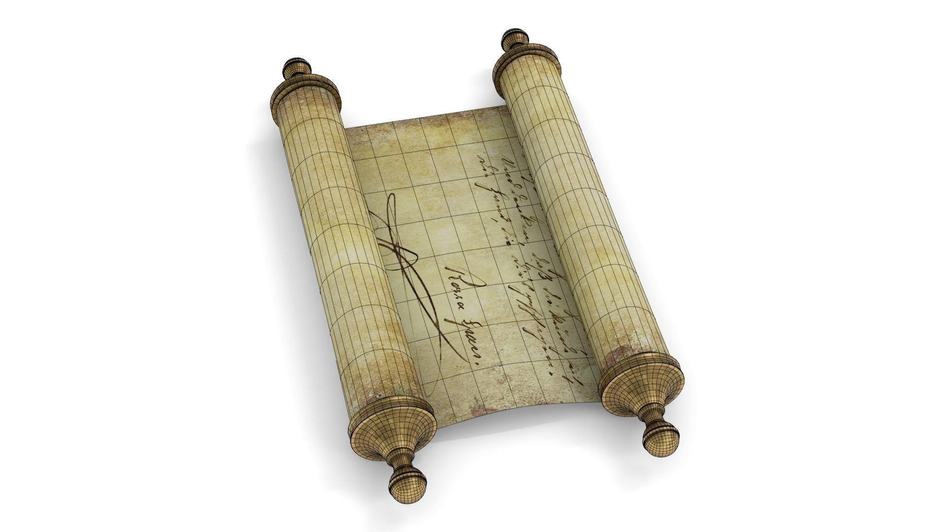 Ancient Scroll 2 3D model_15