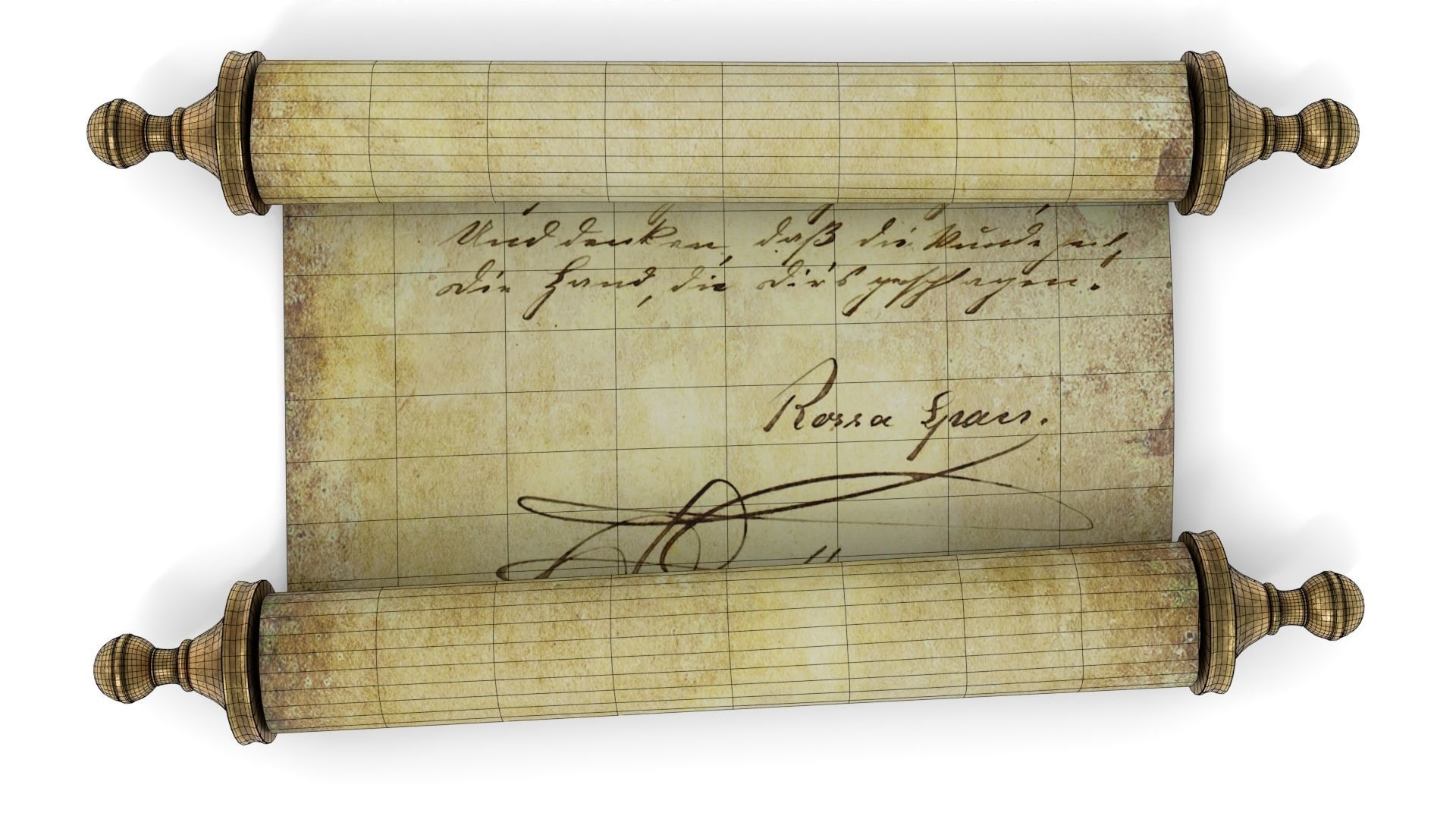 Ancient Scroll 2 3D model_14