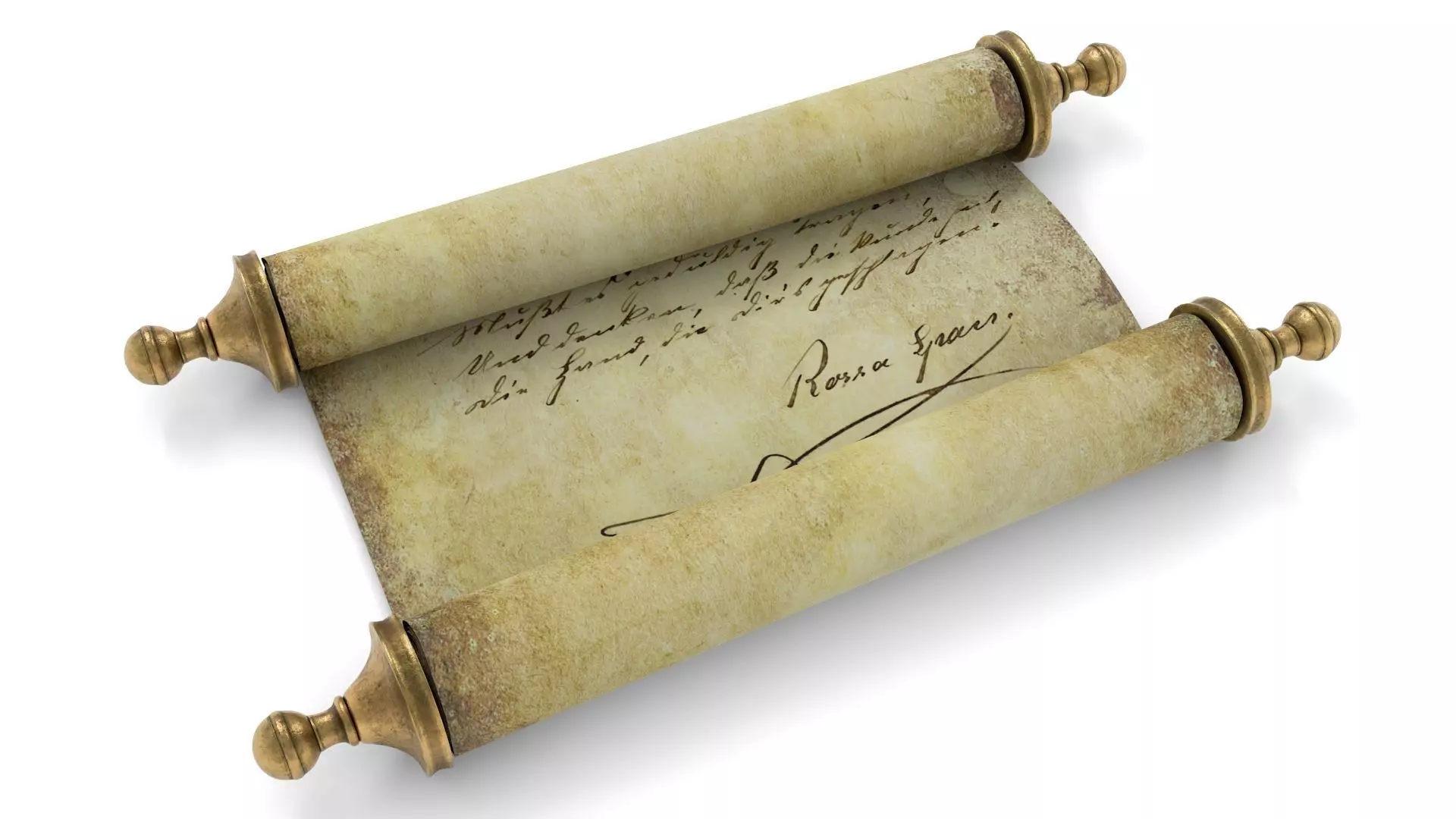 Ancient Scroll 2 3D model_0