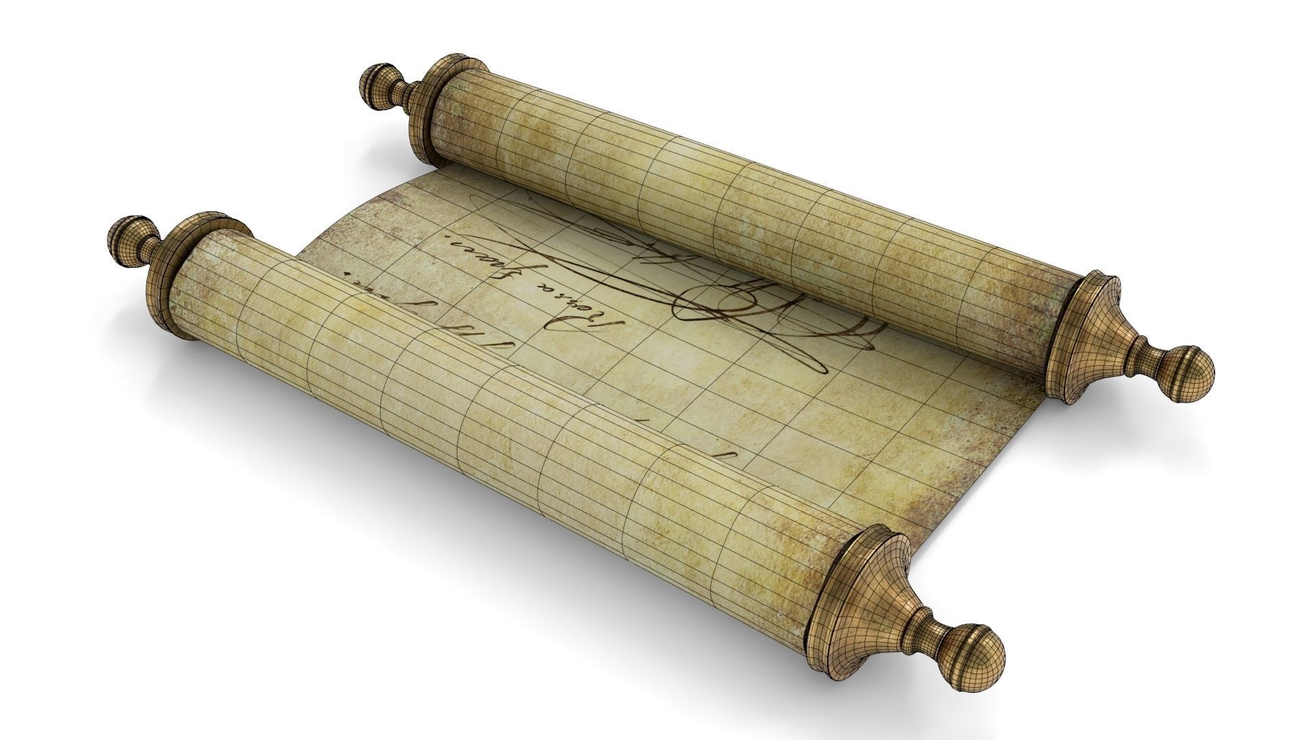 Ancient Scroll 2 3D model_11