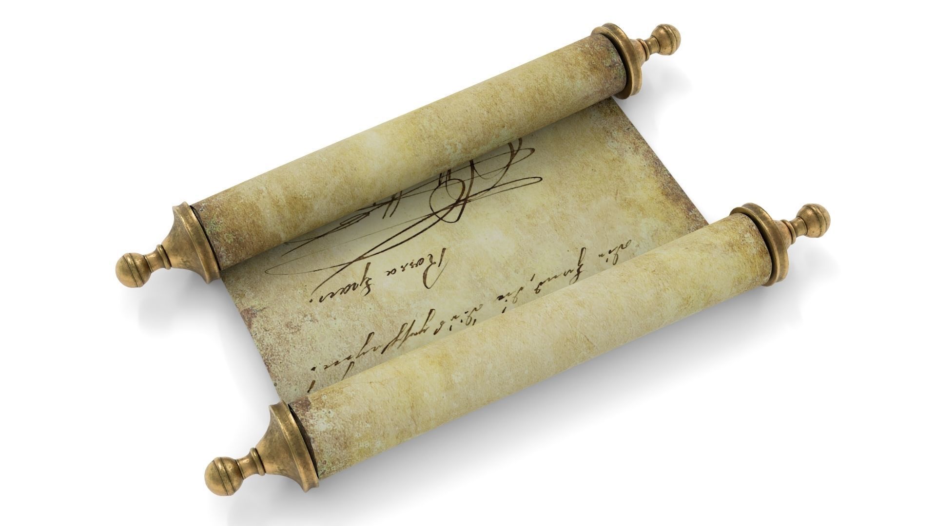 Ancient Scroll 2 3D model_3
