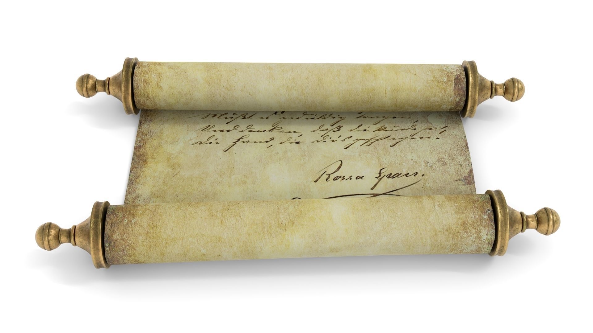 Ancient Scroll 2 3D model_7