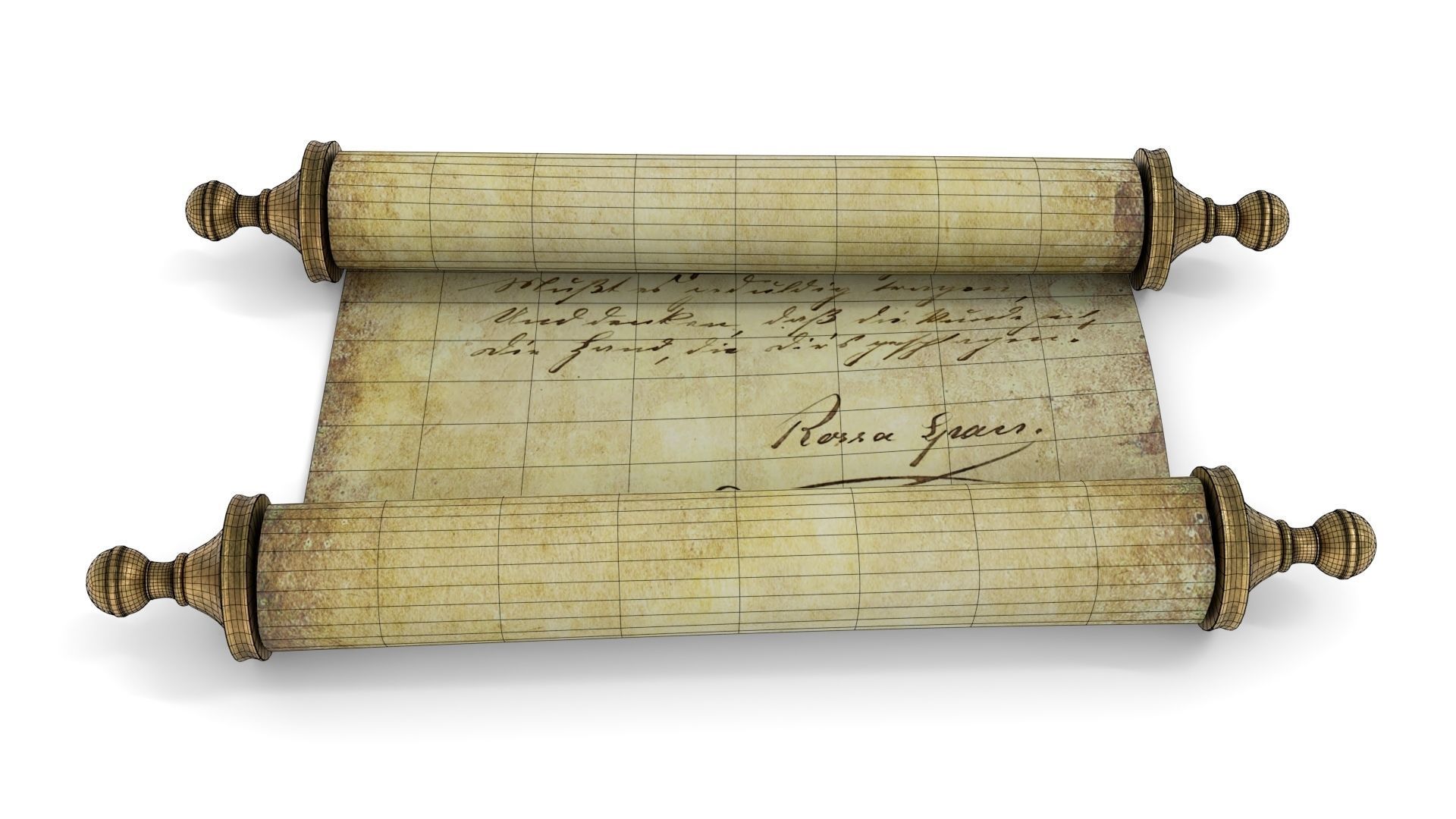 Ancient Scroll 2 3D model_17