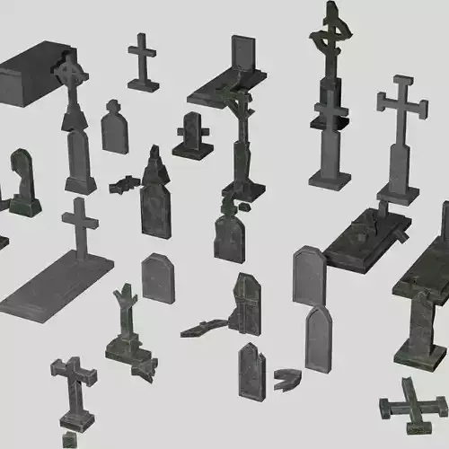 Old and new gravestone asset