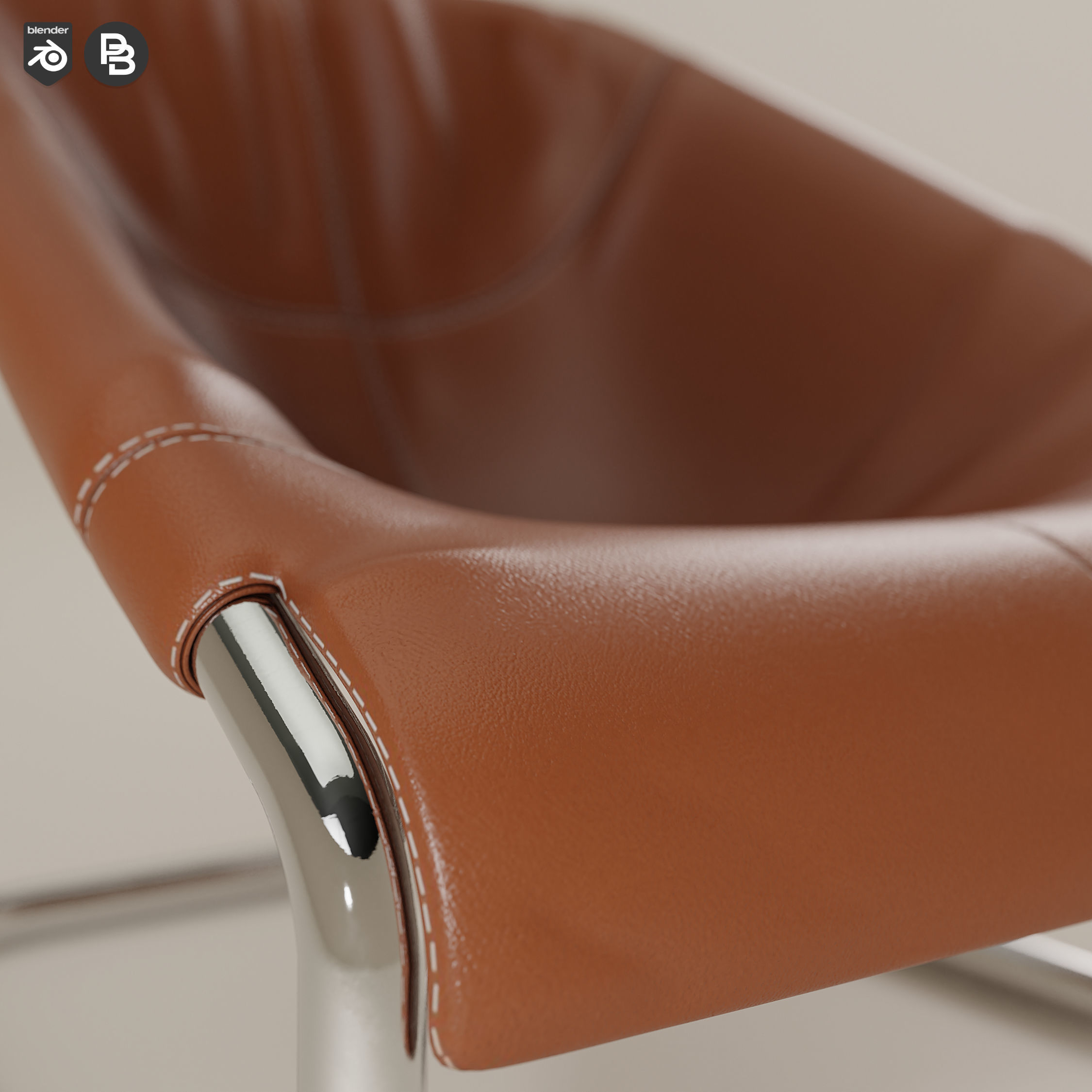 Cortina Armchair 3D model_3