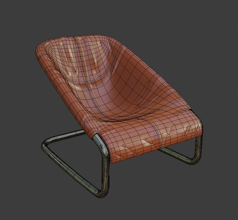 Cortina Armchair 3D model_4