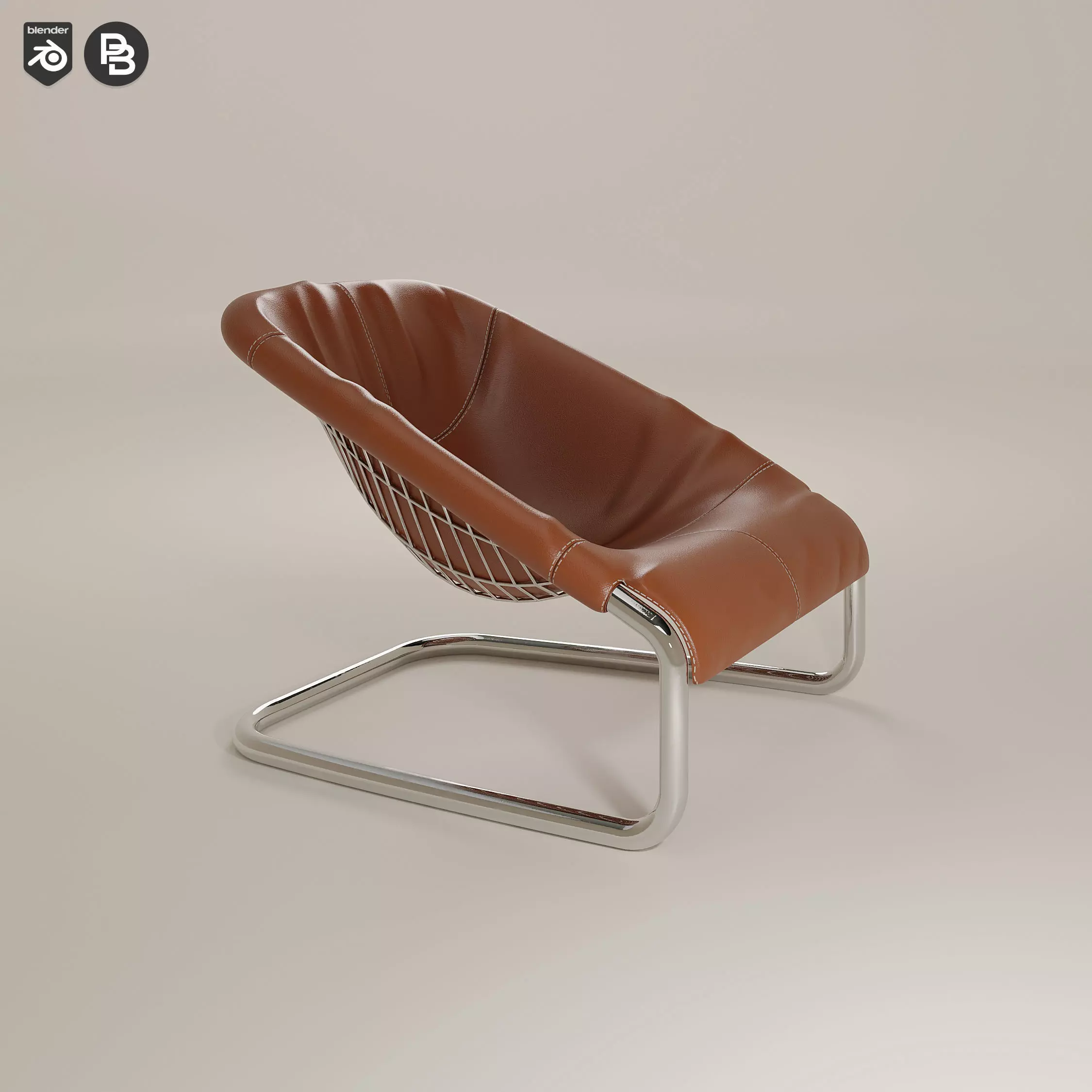 Cortina Armchair 3D model_0
