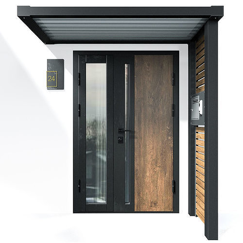 Modern Entrance Group 02 3D model