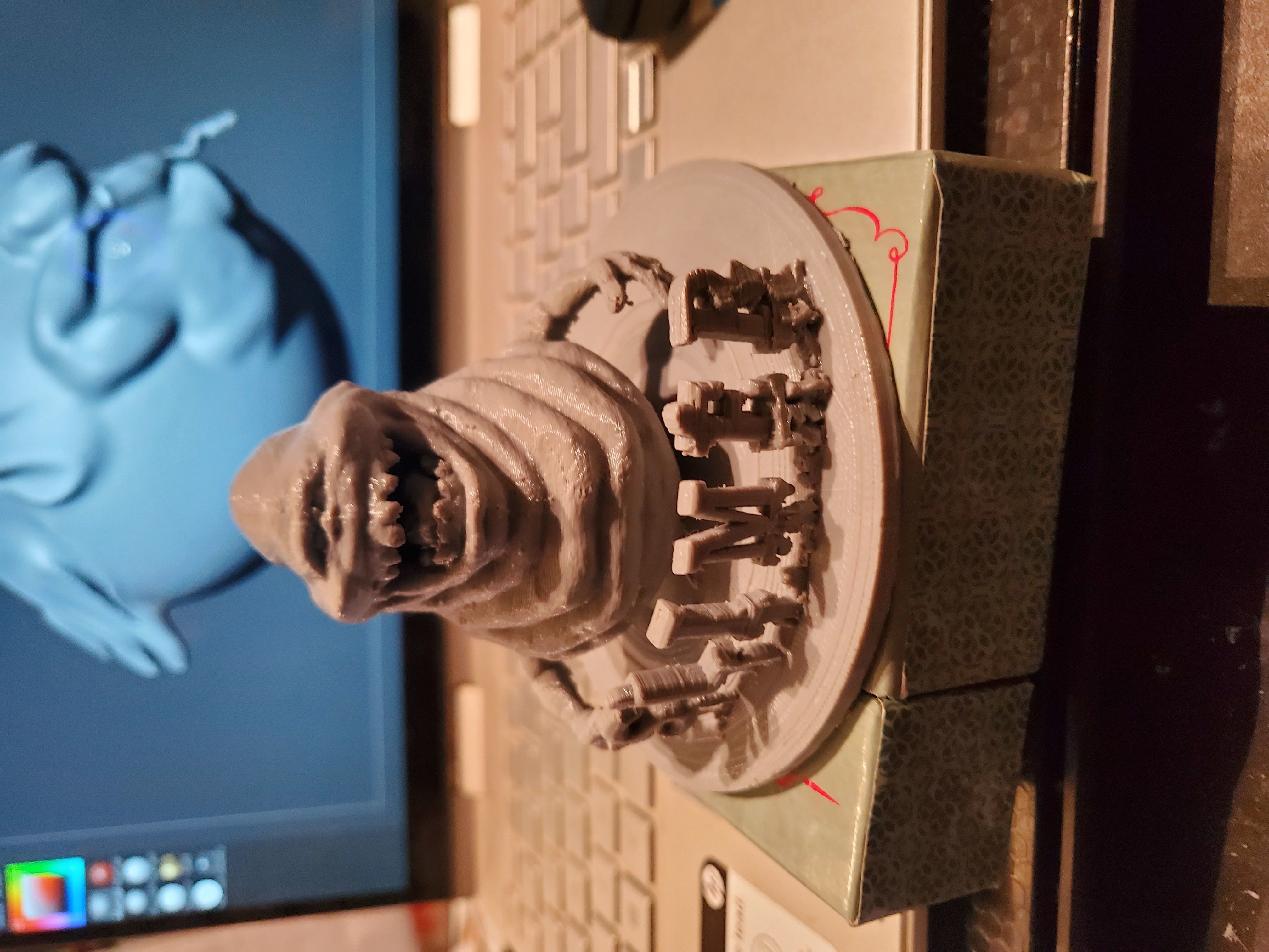 ghostbusters slimer bust  3D print model_1