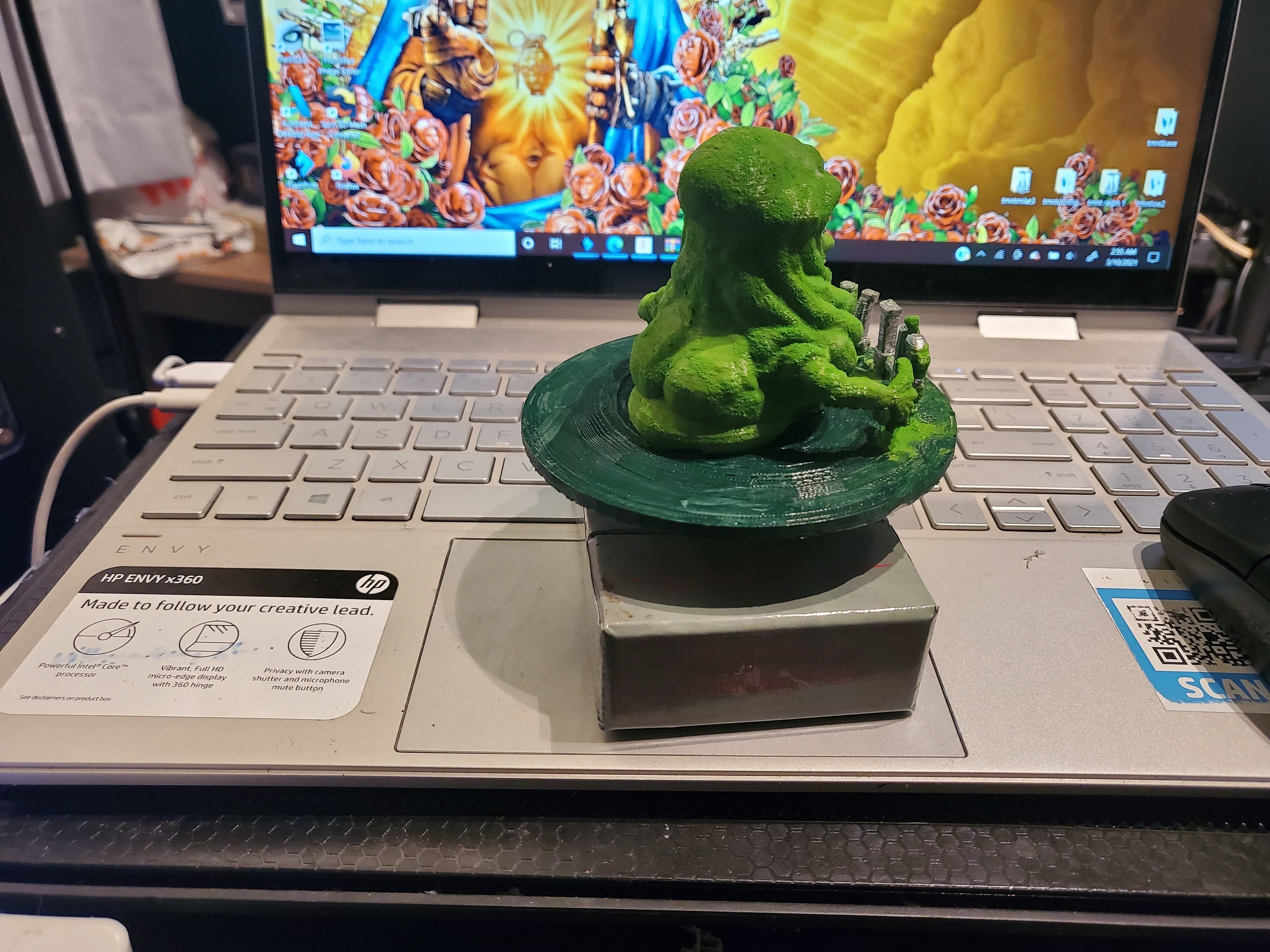 ghostbusters slimer bust  3D print model_5