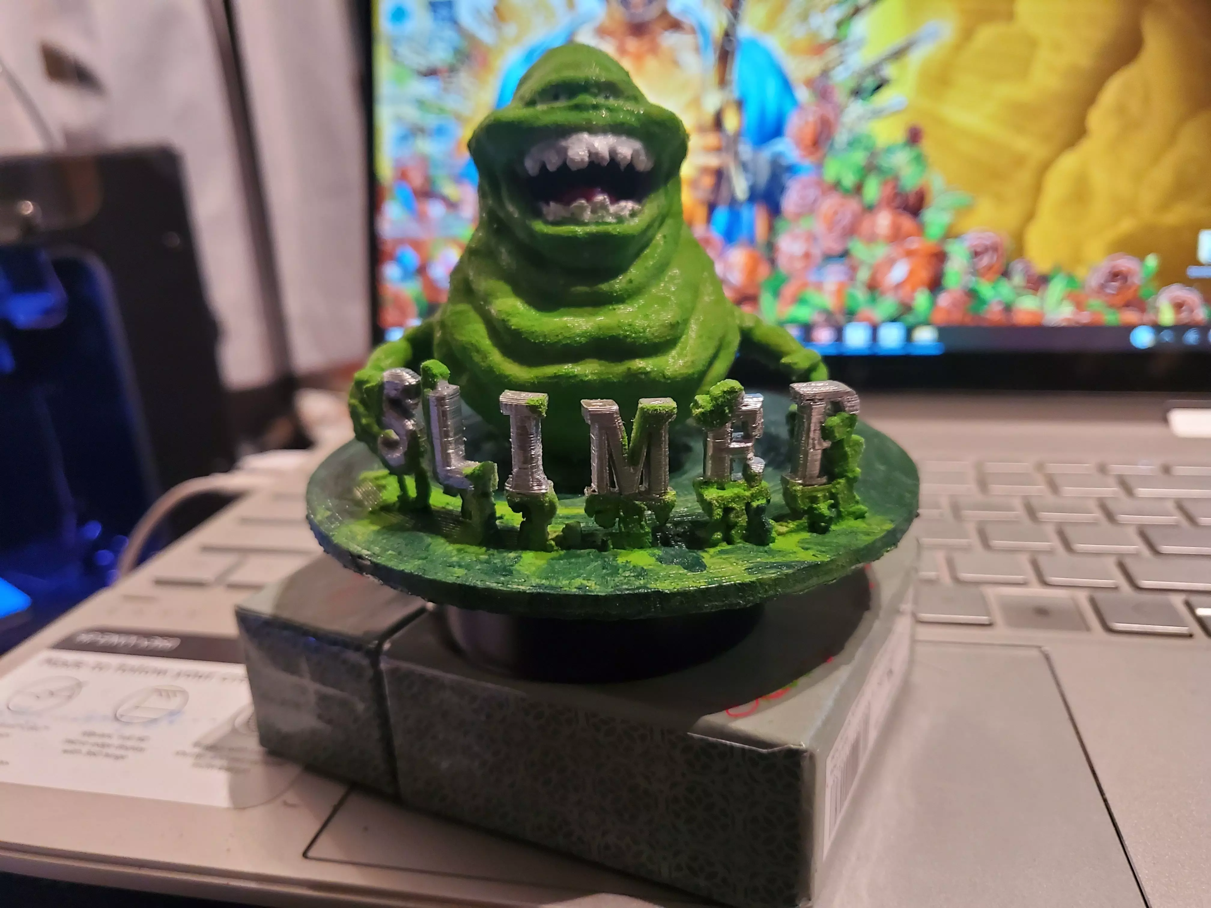 ghostbusters slimer bust  3D print model_0