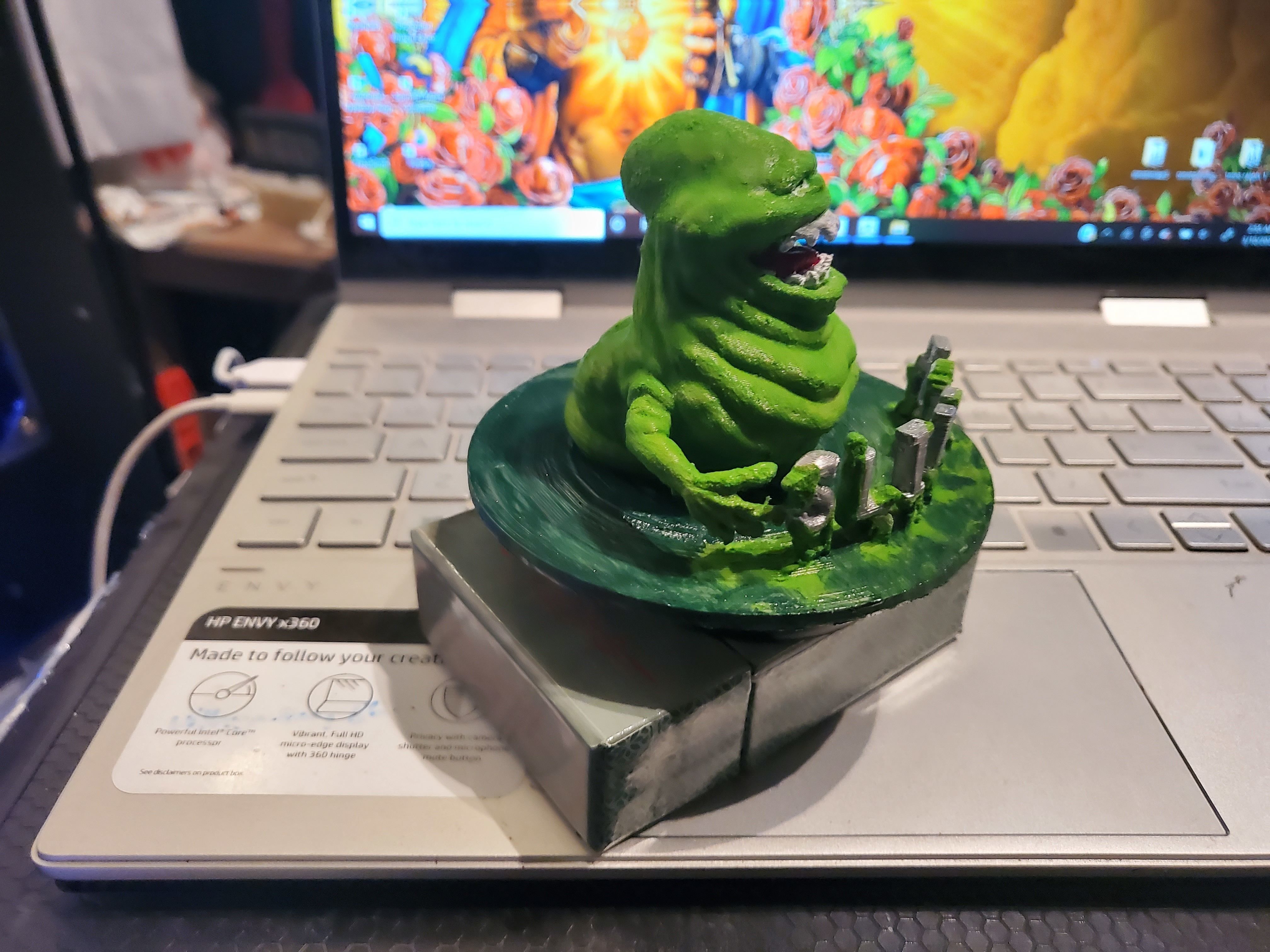ghostbusters slimer bust  3D print model_6