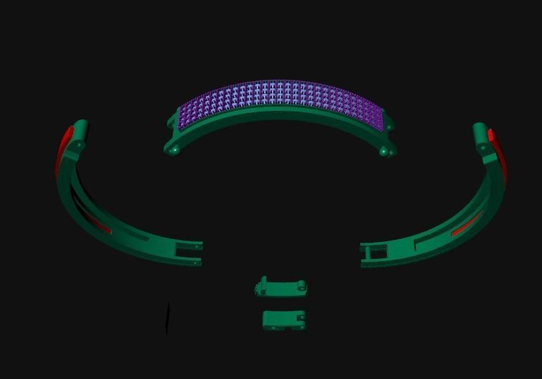 051 - Stylish Gents Bracelet With Diamonds 3D print model_4