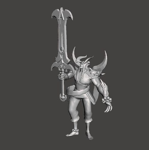 Blood Moon Aatrox Prestige Edition 3D Model 3D print model