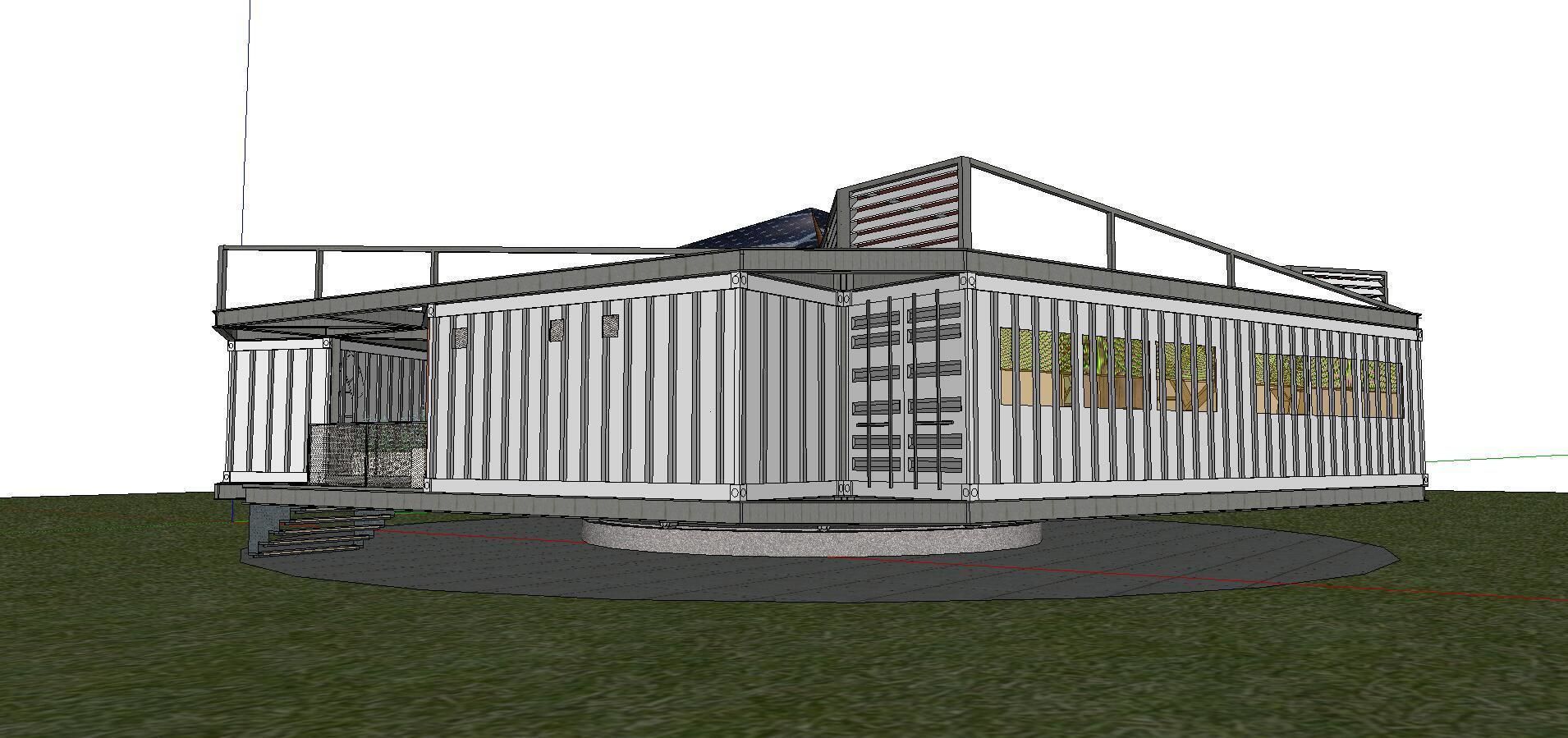 City Simple Art Building-Container-07 3D model_1