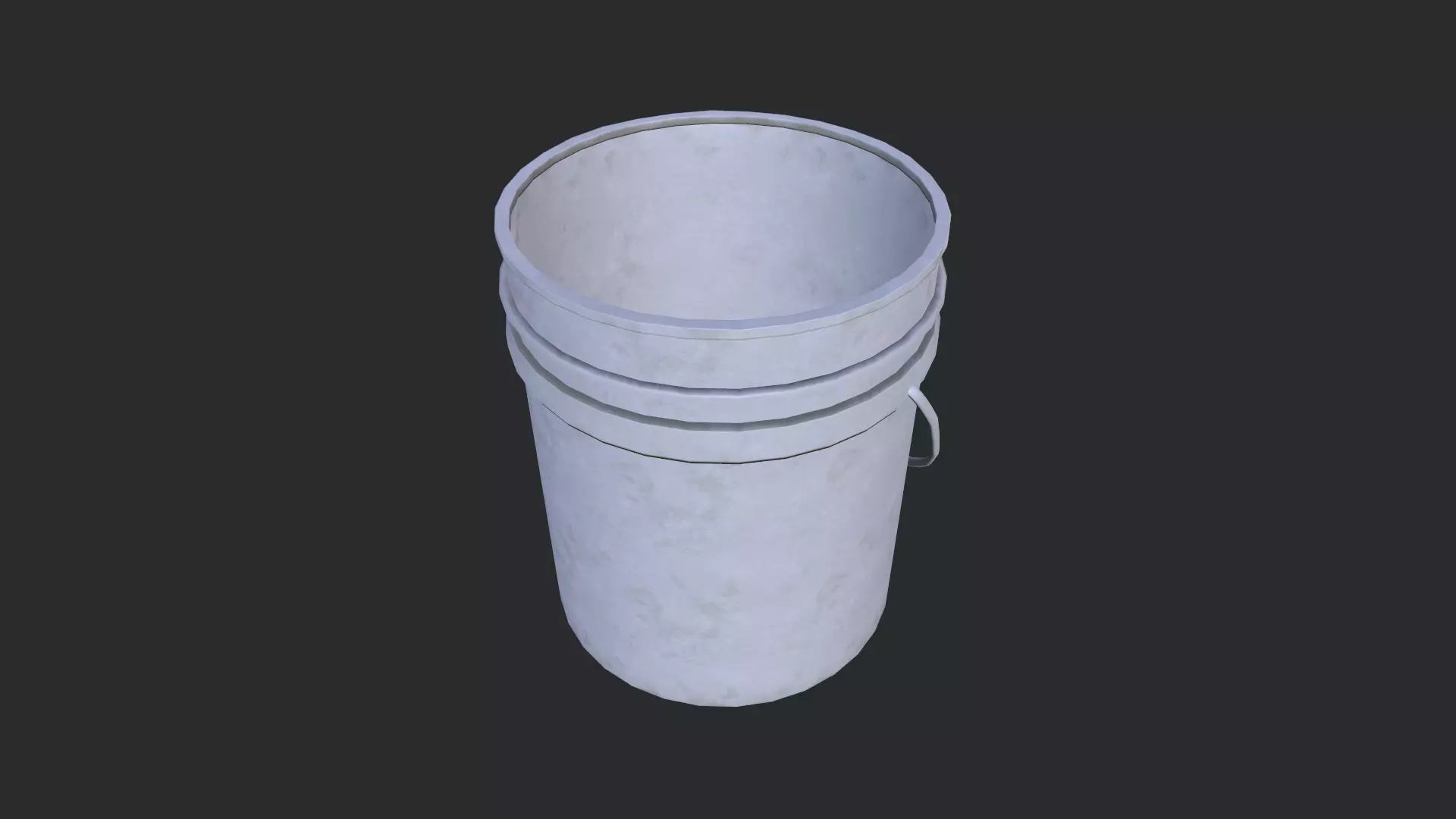 Plastic Pail Low-poly 3D model_0