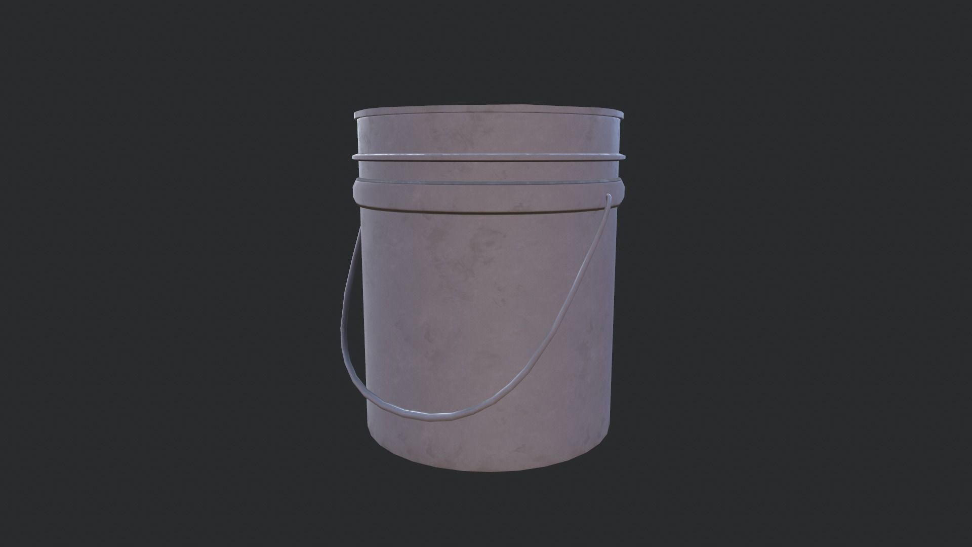 Plastic Pail Low-poly 3D model_3