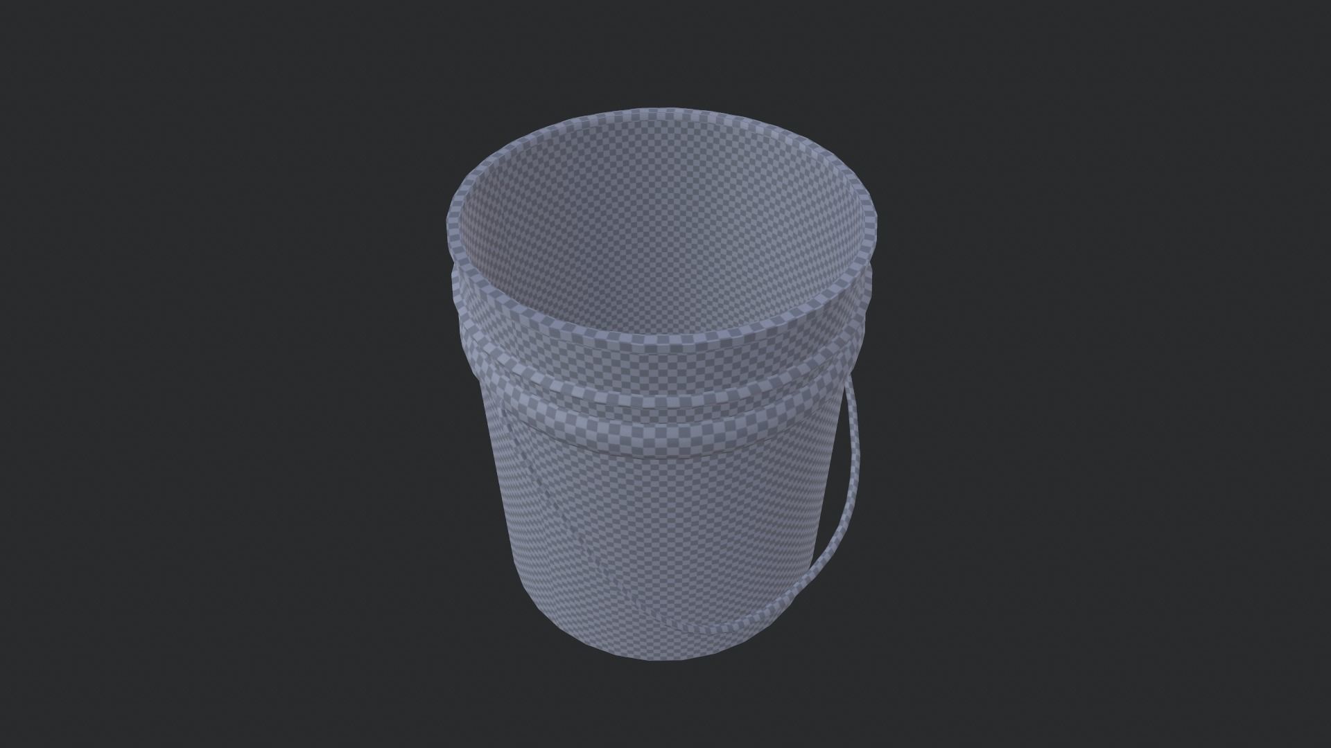Plastic Pail Low-poly 3D model_6