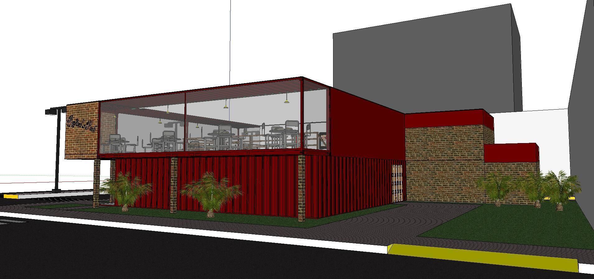 City Simple Art Building-Container-08 3D model_1