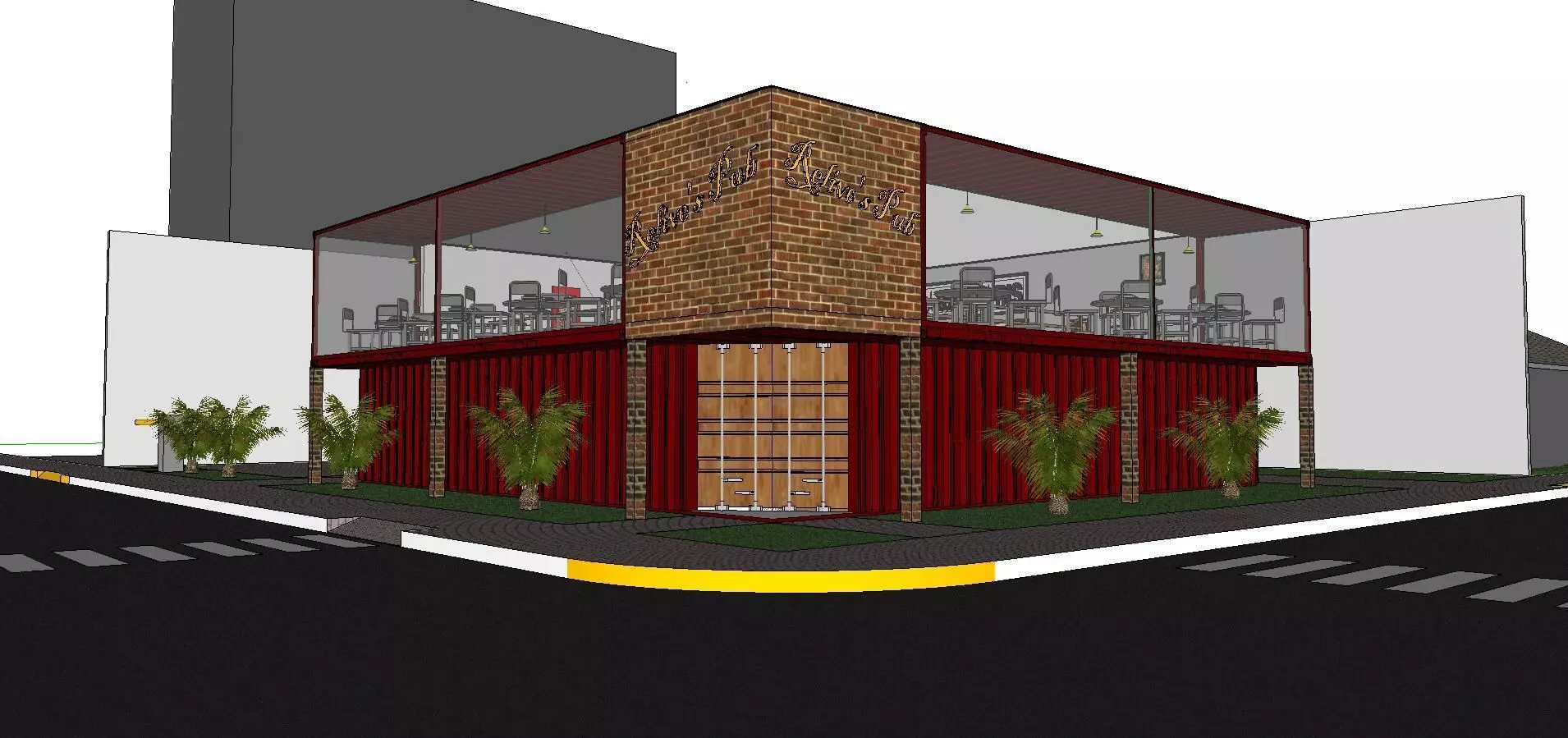 City Simple Art Building-Container-08 3D model_0