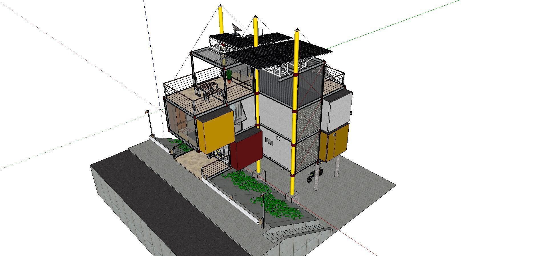 City Simple Art Building-Container-09 3D model_3