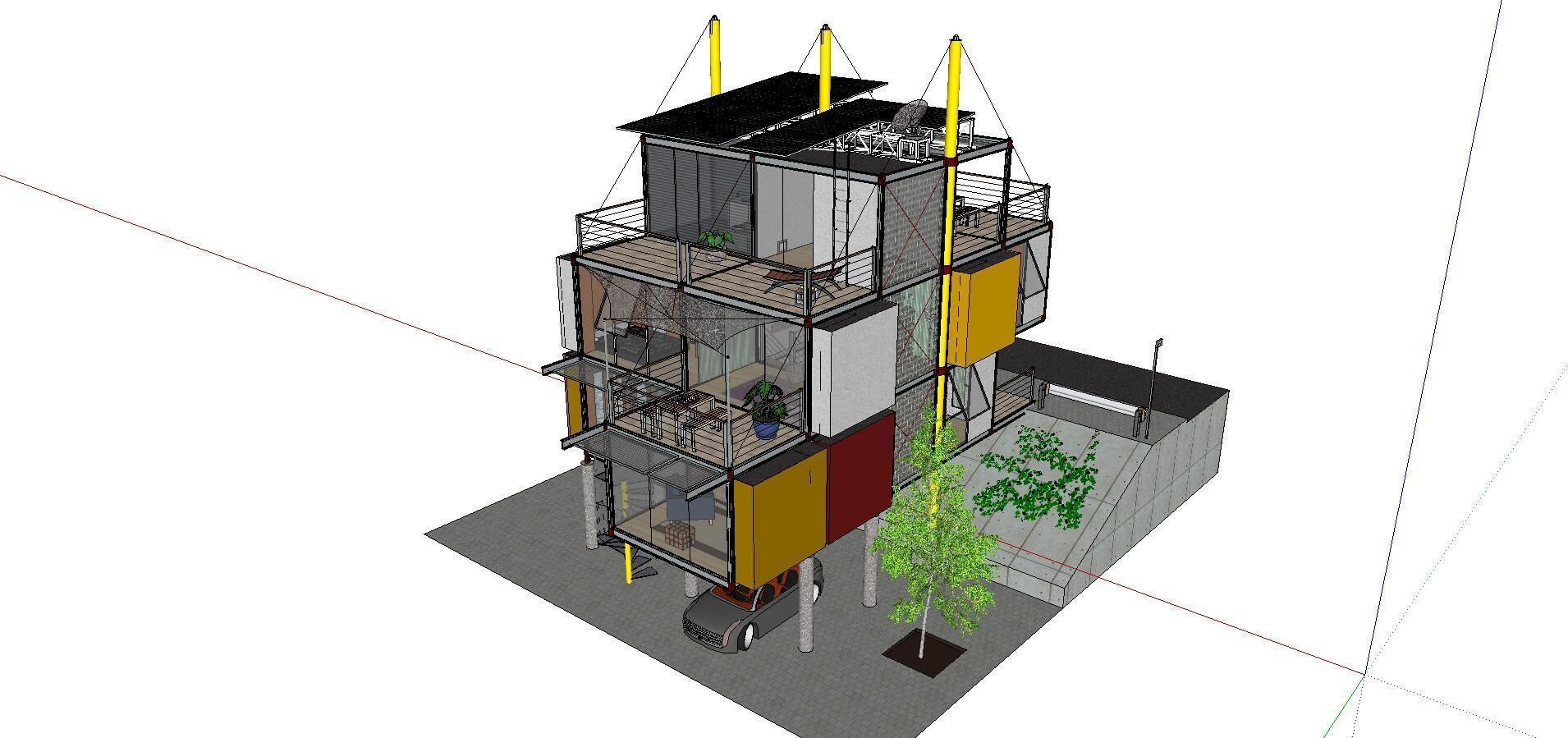 City Simple Art Building-Container-09 3D model_4