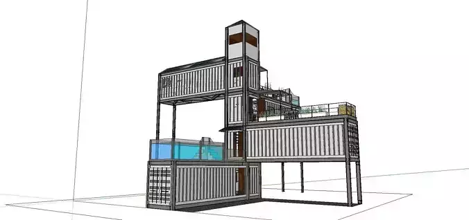 City Simple Art Building-Container-012