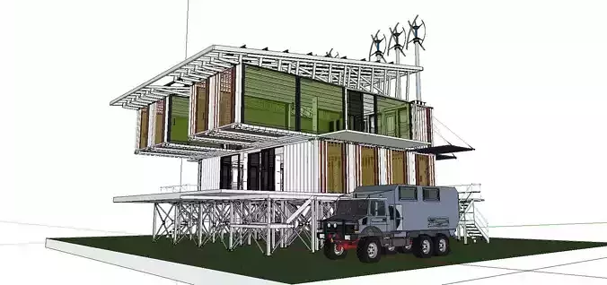 City Simple Art Building-Container-019