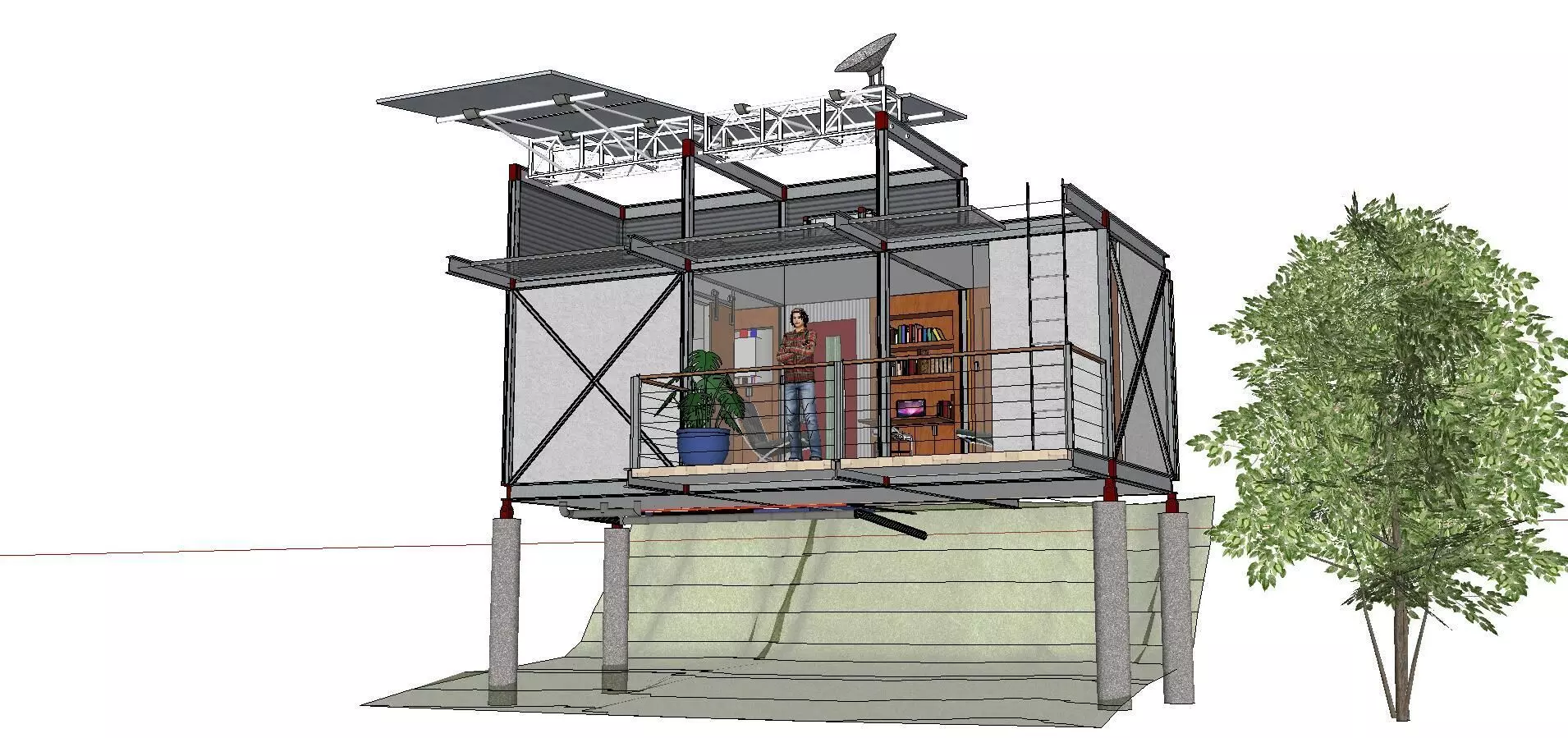 City Simple Art Building-Container-024 3D model_0