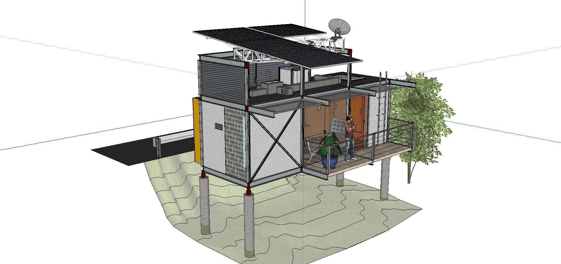City Simple Art Building-Container-024 3D model_4